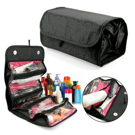 4 Zippered Compartment Makeup Toiletry Cosmetics Medicine Shaving Accessory Kit Travle Bag Organizer