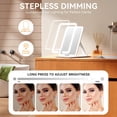 thumbnail image 4 of Espejo de maquillaje de viaje Auxmir con luz, 72 LED, recargable, 4 of 9