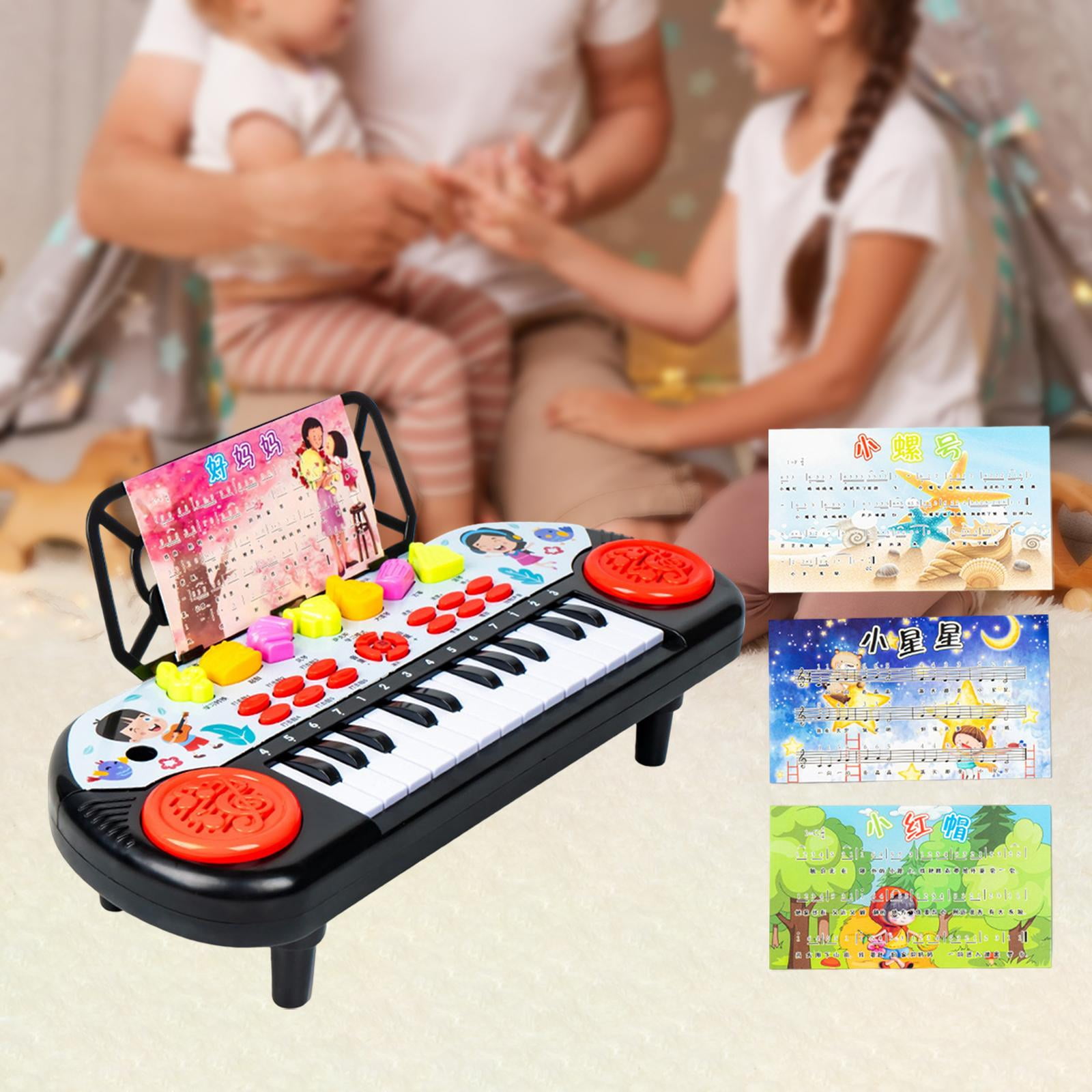 LeeQinersw 24 Keys Electronic Pianos Kids Piano Keyboard Portable Piano Electronic Keyboard Red
