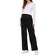 thumbnail image 2 of Pantalones de maternidad de mujer INSPIRE CHIC, palazzo de punto acanalado, sobre el vientre, para trabajo y descanso, pierna ancha, embarazo, color negro, 2 of 6