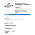 thumbnail image 2 of Rear Right Lower Control Arm - Compatible with 2011 - 2016 BMW 550i 2012 2013 2014 2015, 2 of 2