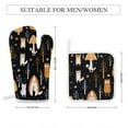 thumbnail image 2 of Small Animals Oven Mitts And Pot Holders Sets of 4 Oven Gloves Set Potholders for Kitchen Cooking Baking Grilling Anti Scald Hot Pads And Heat Resistant, 2 of 6