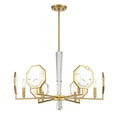 thumbnail image 3 of Leighton 6-Light Chandelier in Warm Brass, 3 of 6