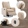 thumbnail image 7 of Lazy Boy Glider Baby Seat with Comfortable Cushion, Swiveling Rocker, Suitable for Small Spaces, Lambskin (Oatmeal), 7 of 7