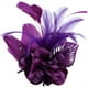 thumbnail image 1 of Broche pequeño con flor y plumas para mujer: pinza y pasador ajustable para bodas y fiestas., 1 of 7