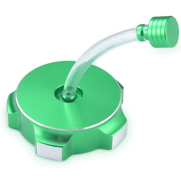 Green Aluminum Alloy Motorcycle Gas Fuel Petrol Tank Cap with Breather Valve For 50cc-150cc CRF50, CRF70 Chinese Pit Dirt Bikes