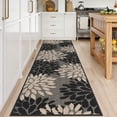 thumbnail image 7 of MeyJey 2'x8' Runner Rug for Hallway, Floral Non Slip Washable Rug for Entryway, Kitchen, Laundry Room, Black Beige, 7 of 7
