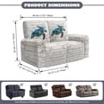 thumbnail image 6 of TSOVTHRID Sea Turtle Recliner Loveseat Covers Stretch Sofa Slipcover for Pet Loveseat Couch Covers with Pockets White Wood Grain Recliner Cover for 2 Seat Sofa Couch, 6 of 7