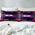 thumbnail image 4 of Erosebridal Purple Car Sheet Set Twin,Extreme Sport Bedding Sets Twin Size,Geometric Buffalo Twin Sheet Sets,Breathable Automobile Room Decor,3pcs, 4 of 7