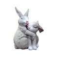 thumbnail image 1 of veasfak Garden Bunny Statue Animal Sculpture Decorative Spring Decoration Rabbit Figurine for Living Room Windowsill Porch Lawn Patio Gray, 1 of 9