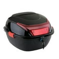 thumbnail image 1 of 28L Heavy-Duty Plastic Motorcycle/Electric Bike Storage Box - Secure Side-Lock Design with 2 Keys, Weatherproof Trunk for Scooters & Motorcycles, Easy Installation Rear Rack Compartment (Black), 1 of 6