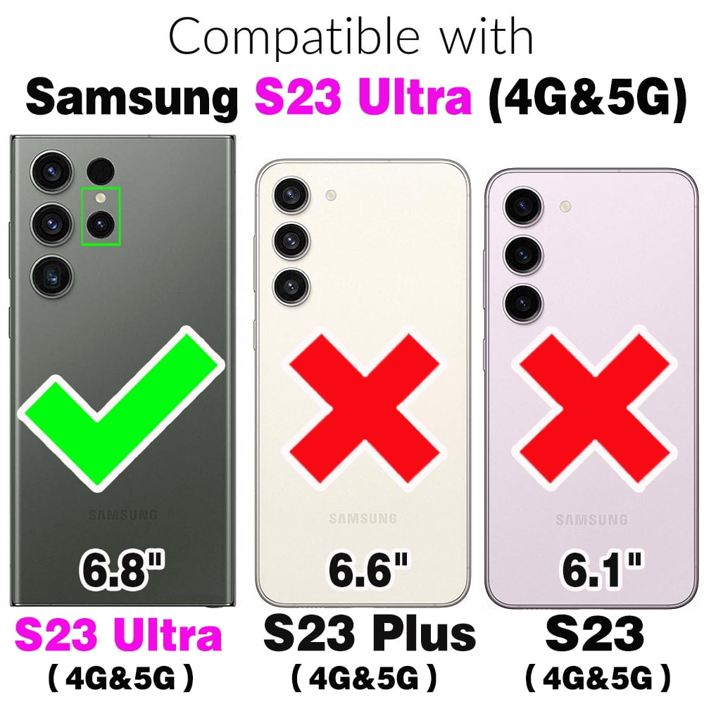 Asuwish Phone Case for Samsung Galaxy S23 Ultra 5G Wallet Cover With Tempered Glass Screen Protector Crossbody Wrist Strap Flip Pattern Zipper Card Holder Cell S23Ultra 23S S 23 23Ultra 6.8 inch Blue