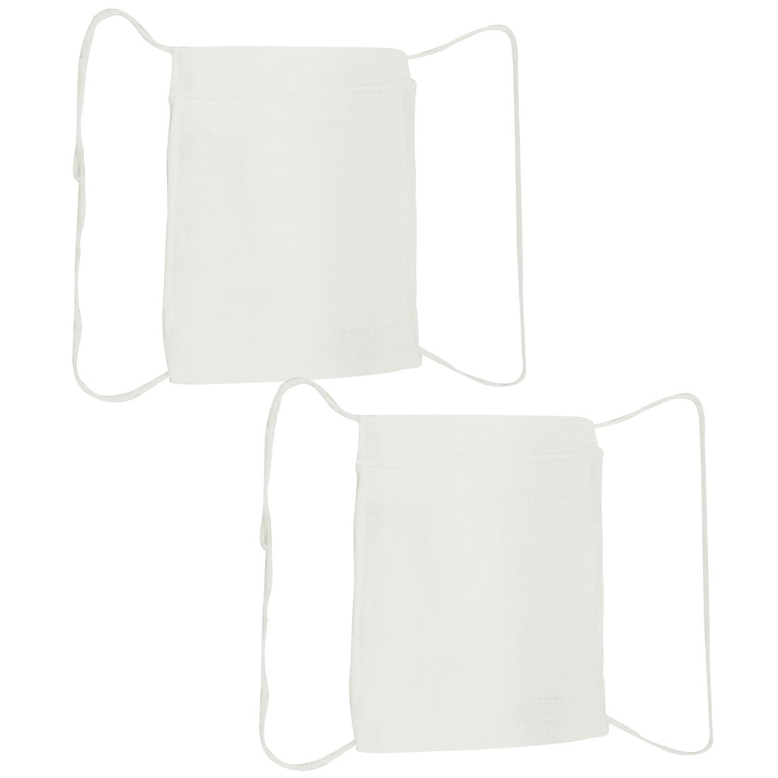 Unique Bargains 14cm x 18cm White Self Tie Ear Straps Reusable Cotton Face Mask x 2 by Unique-Bargains