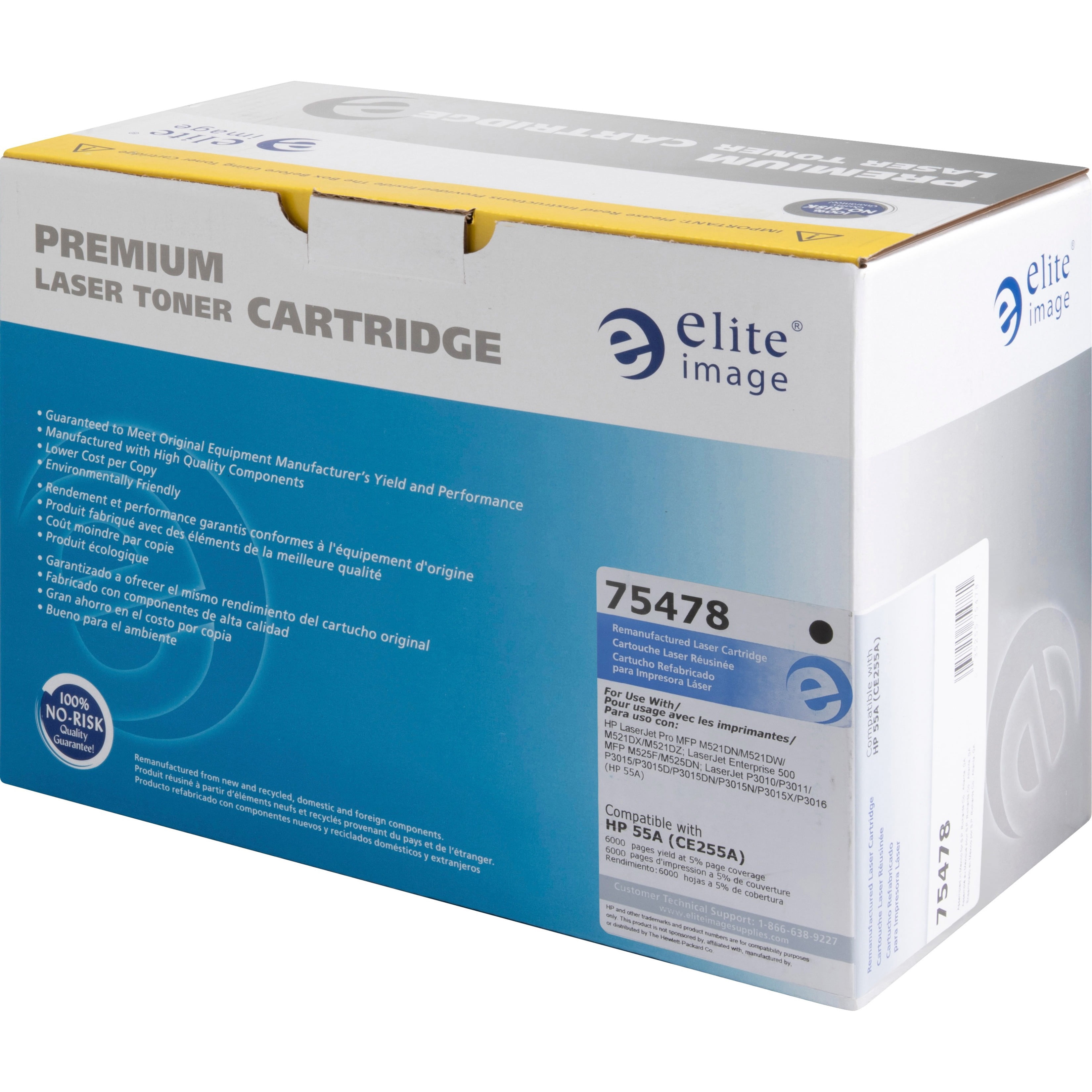 Remanufactured Elite Image 75478 Toner Cartridge 6000 Page Yield Black