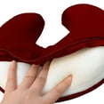 thumbnail image 4 of Bookishbunny Child Size or Small Adult Soft Memory Foam U Shape Travel Pillow Burgundy, 4 of 7