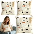 thumbnail image 2 of Halloween Pillow Covers 16x16 Inch, Cute Ghost Printed Throw Pillow Case with Linen Texture, Decorative Cushion Cover for Couch Sofa Home Fall Decor, 2 of 9