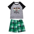 thumbnail image 2 of successthop Matching Family Christmas Outfits Gnomes Boys Christmas Pajamas Short Sleeve Sleepwear Plaid Shorts Round Neck Xmas Jammies Christmas Gifts Winter Pjs Sets, 2 of 3
