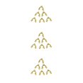 thumbnail image 1 of Guardoinrt Superbe Filigrane 3 Trous Connecteur Menuisier Bijoux Bricolage Résultats Or 3Set, 1 of 6