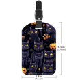 thumbnail image 6 of Square 2Pack PU Leather Halloween Black Cat Cruise Luggage Tag with Privacy Cover and Name ID Tag for Travel Handbags Backpacks Luggage Tags, 6 of 6