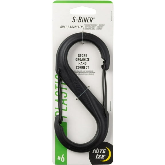 Nite Ize S-Biner Plastic Size #6 - Black/Black Gates