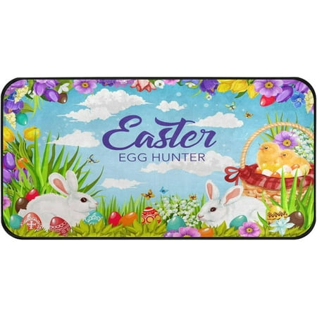 

BESTKITTY Anti Fatigue Kitchen Mat Eggs Flowers Grass Kitchen Floor Mat Soft Standing Mats Non Slip Kitchen Rugs 39 x20 Bath Rug Runner Carpet for Home Decor Indoor Outdoor