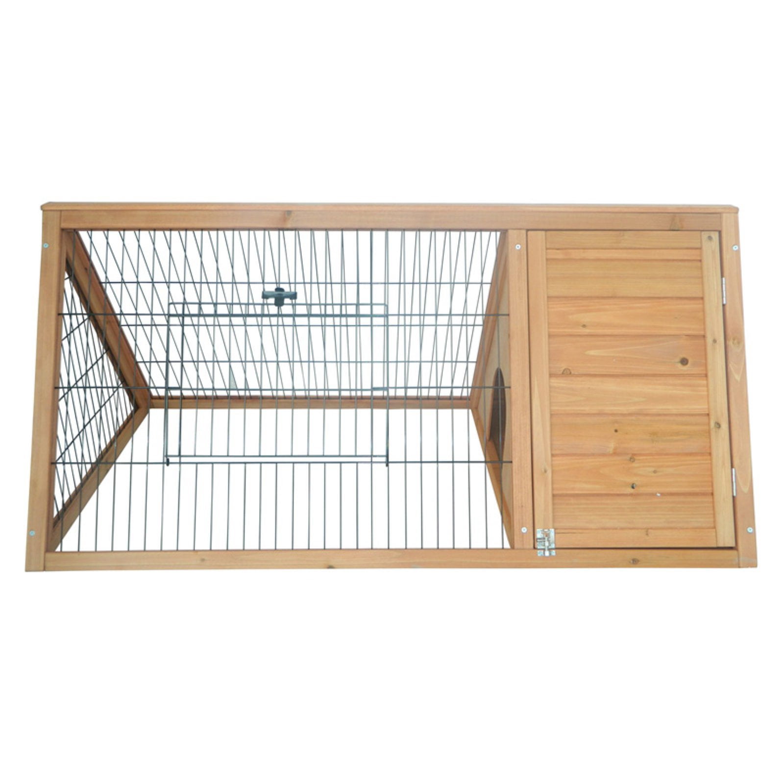 PawHut 46" x 24" Wooden Portable A-Frame Outdoor Rabbit Cage Small Animal Hutch