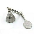 thumbnail image 3 of OULII Mini Badminton Racket Key Chain 5Pcs Metal Key Accessory For Badminton Players Coaches Lovers, 3 of 5