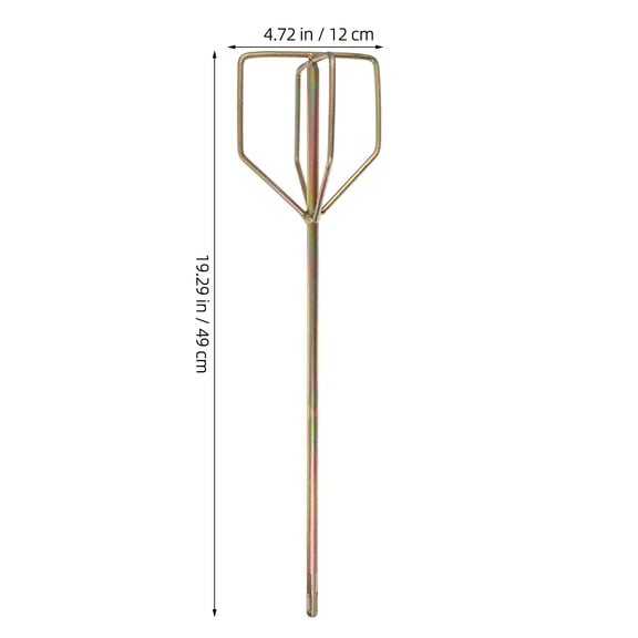OUNONA Plated Cement Mixer Rod for Electric Drill - Heavy Duty Grout Mixing Tool for Construction and Projects