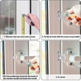thumbnail image 4 of 2 limitadores de ventana abatibles (blancos), limitadores de ventana, pestillos de ventana con 4 tornillos, cerradura de ventana a prueba de pestillos para ajustar la apertura de la ventana, 4 of 5