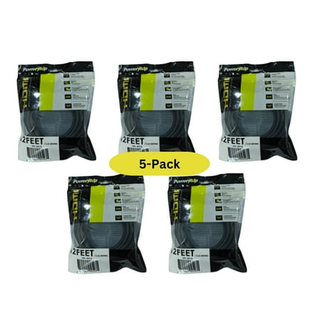 Power It Up 12ft. HDMI v2.0 Cable with Ethernet - Package of 5 Cables