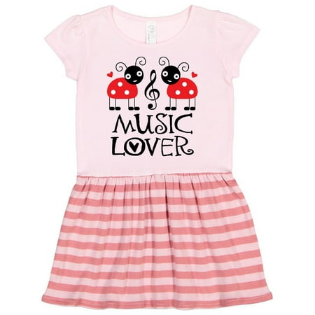 

Inktastic Ladybug Music Lover Gift Toddler Girl Dress