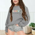 thumbnail image 1 of Chandail en Molleton Fille Tween Manches Longues Chandail en Molleton Imprimé Col Rond Chandail Mignon Coupe Décontractée Vêtements d'Automne Vêtements Fille 11-12 Ans, 1 of 5