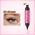 thumbnail image 2 of Dr.pedi Rotating Eyeliner Stamp Pen, Dual-Ended Winged Eyeliner Stamp, Cat Eye Tool, Waterproof & Smudge-Proof, Long-Lasting, Matte Finish, Liquid Eyeliner for Beginners, Brown, 2 of 8