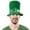 Green B, variant on ZQUUVOU St Patrick’s Day Top Hat Green Satin Hat with Velvet Ribbon Gold Buckle for Leprechaun Festival Party Decorations Green C