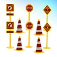 thumbnail image 5 of 25pcs Road Sign Roadblock Shaped Cake Toppers Plastic Cake Picks Traffic Cupcake Decor Kids Birthday Party Supplies(5pcs in 1 Set), 5 of 9