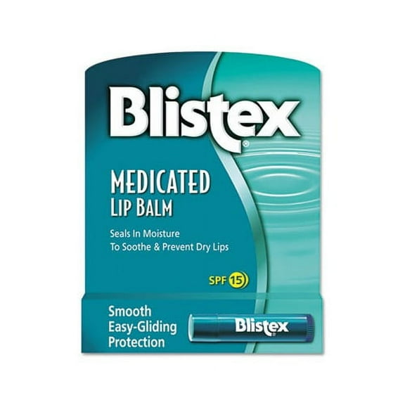 Blistex Medicated Lip Balm SPF 15 0.15 oz (Pack of 2)