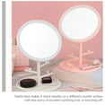 thumbnail image 3 of HEANUJJ 1Pc Touch Control Pink LED Light Mirror Desktop Makeup Accessory for Bedroom Vanity, 3 of 8