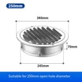 thumbnail image 2 of 70-300mm Round Stainless Steel Vent Grille Exterior Wall Duct Ventilation Tool, 2 of 6