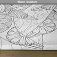 thumbnail image 6 of Ambesonne Sloth Place Mats Set of 4, Animal Floral Detail, Standard Size, Black White, 6 of 6