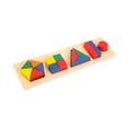 thumbnail image 2 of Tablero de formas geométricas de madera, bloques de madera, juguetes educativos de aprendizaje temprano, rompecabezas Geometría combinada, 2 of 9