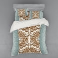 thumbnail image 2 of Ambesonne Boho Bedding Set 3 Pcs, Vintage Diamonds Retro, Twin XL, Teal and Tan, 2 of 3