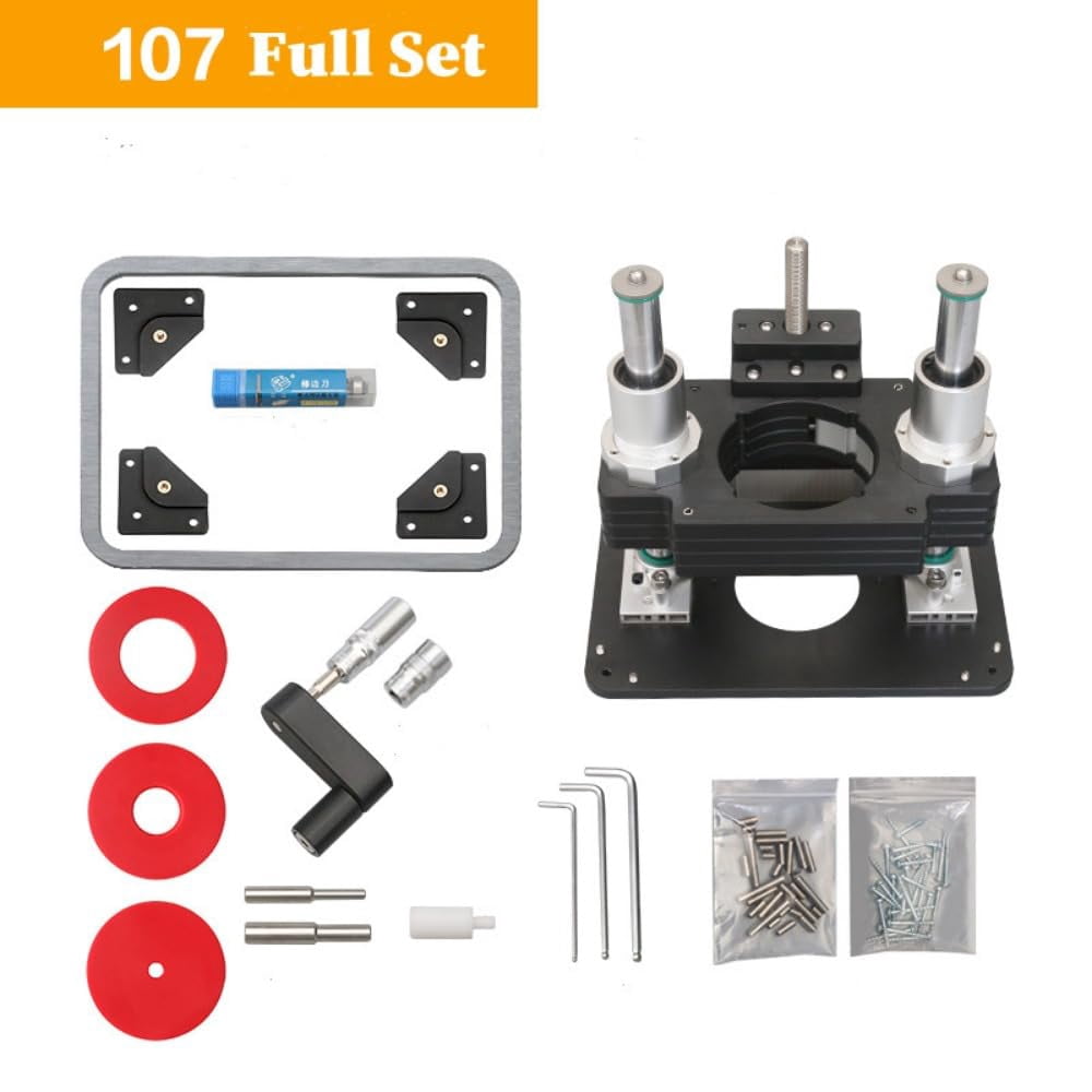 Woodworking Heavy Duty Router Lift with Aluminium Router Table Insert Plate Woodworking Tools