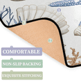 thumbnail image 3 of CURLYOOT Starfish and Seashells Ocean Coral Beige Area Rug 3x5 Ft Rugs for Entryway Entrance Kitchen, Washable Non Slip Indoor Floor Carpet for Bedroom Living Room, 3 of 8