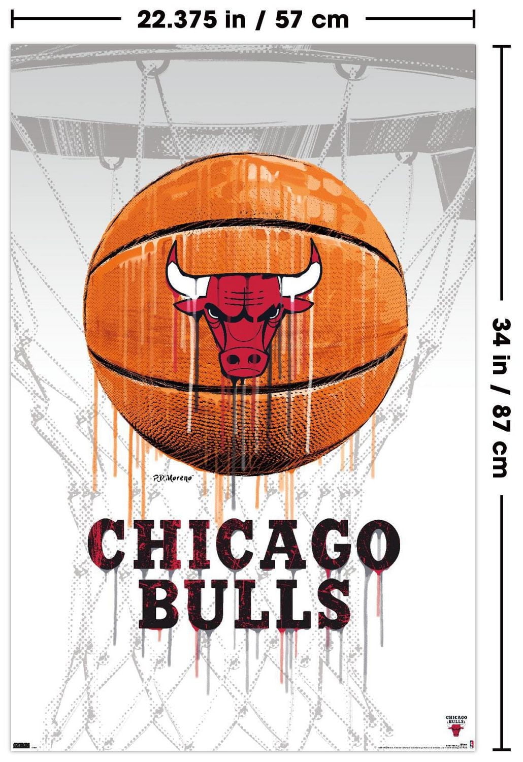 NBA Chicago Bulls - Drip Basketball 21 Wall Poster, 22.375" x 34"