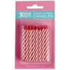 Oasis Supply Candy Stripe Birthday Candles, 2.5-Inch, Red