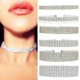 thumbnail image 3 of POINTERTECK Femmes Mode Plein Strass Étincelants Choker Collier Collier Bijoux, 3 of 10