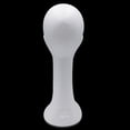 thumbnail image 4 of Walbest 2PCS Foam Female Human Head Long Neck Mannequin Wig Hat Glasses Display Stand Model, Flat and Smooth Without Holes, Non-Toxic and Odorless White 18.11", 4 of 6