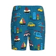 thumbnail image 7 of Daiia Transportations with Buildings Mens Woven Stretch Pajama Short,Short Pajama Pants-Large, 7 of 7
