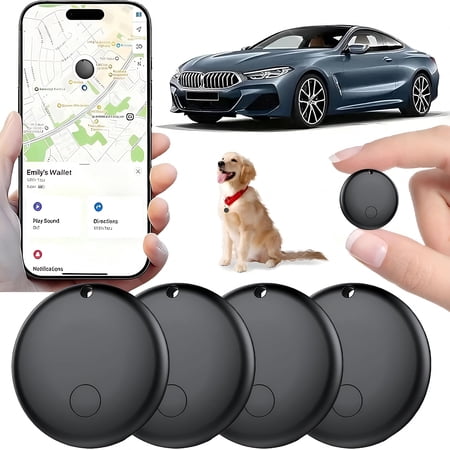 GJX 2026 New Mini Gps Tracker for Vehicles,Hidden Tracking Device for Vehicles,Car Tracker No Subscription Work with Find My,Vehicle Tracker with Audio for Kids,Dogs,Key,Luggage,Bag(2)