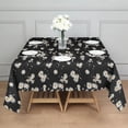 thumbnail image 3 of Daisy Flower Pattern Square Tablecloth,Waterproof Square Table Cover,Wipeable Spillproof Washable Table Cover for Home Kitchen Party Decor 52"x52"(132x132cm), 3 of 6
